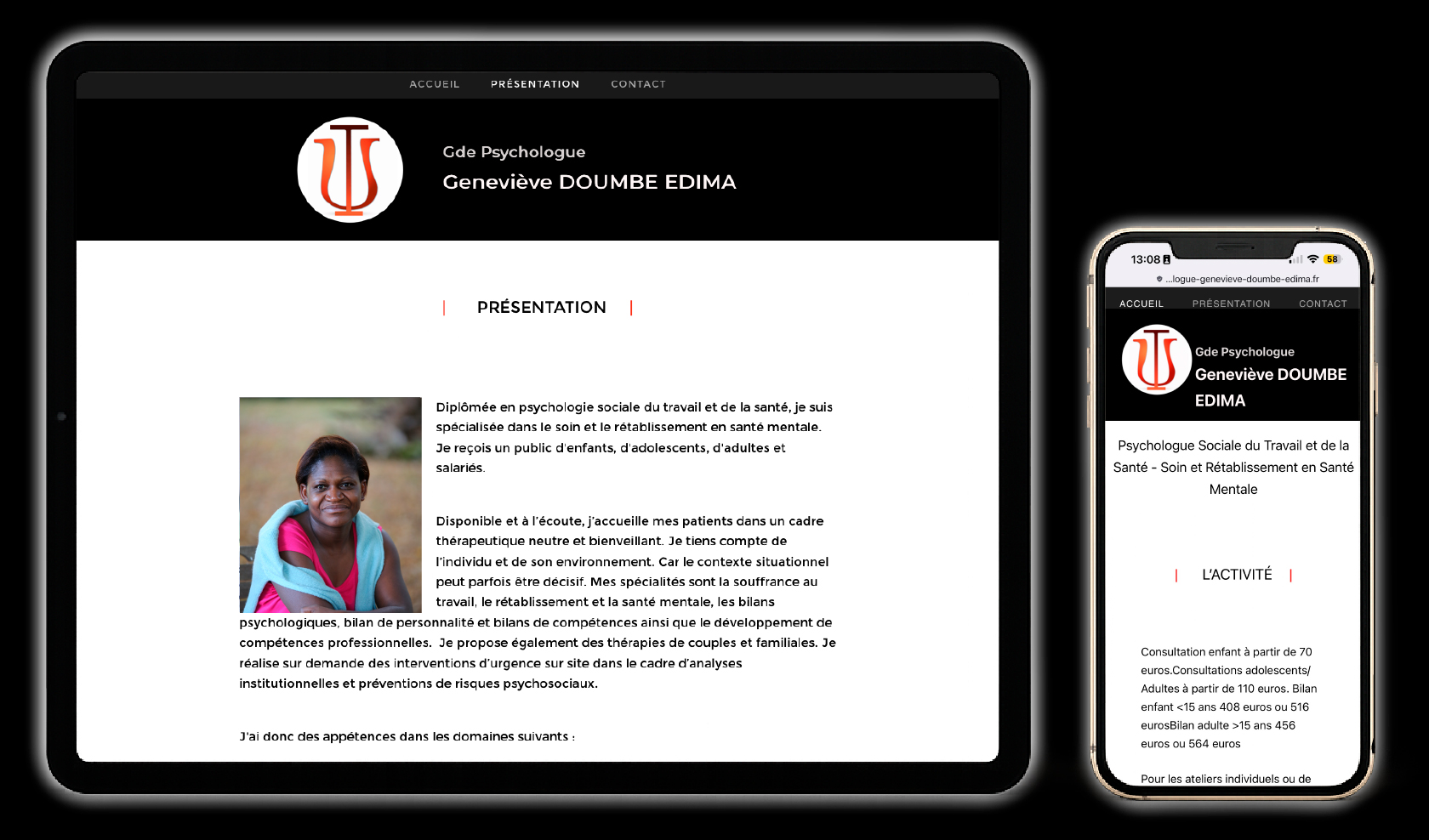Site Geneviève Doumbe Edima