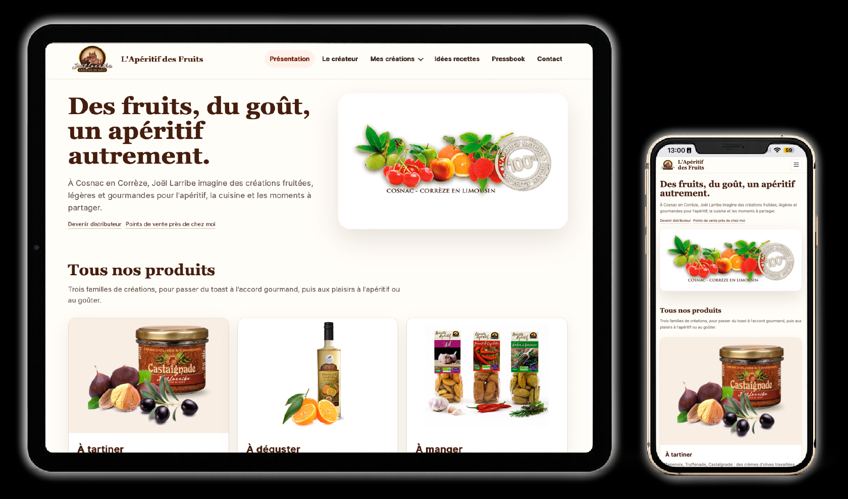 Site Joël Larribe - L'apéritif des fruits